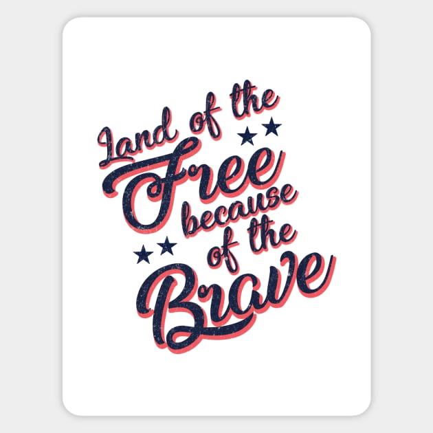 Land of the Free - USA - Independence Day, July 4 Sticker by StudioGrafiikka